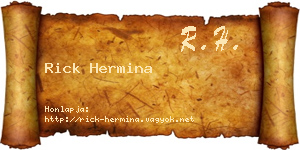 Rick Hermina névjegykártya